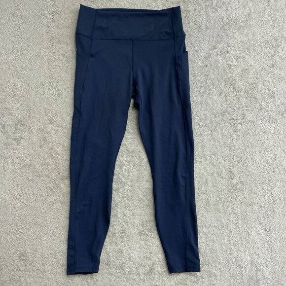 NWOT Fabletics Tight Women's XL Navy Blue High Waisted Leggings With Side Pocket - Picture 4 of 10